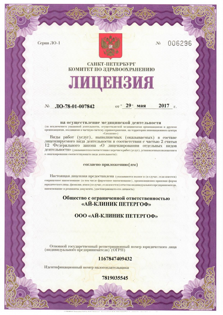 Лицензия Ай клиник